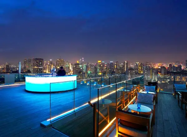Bangkok skyline from Octave Rooftop Lounge and Bar